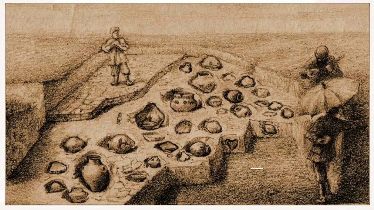 Трипільська кераміка розкопана Хвойкою - малюнок